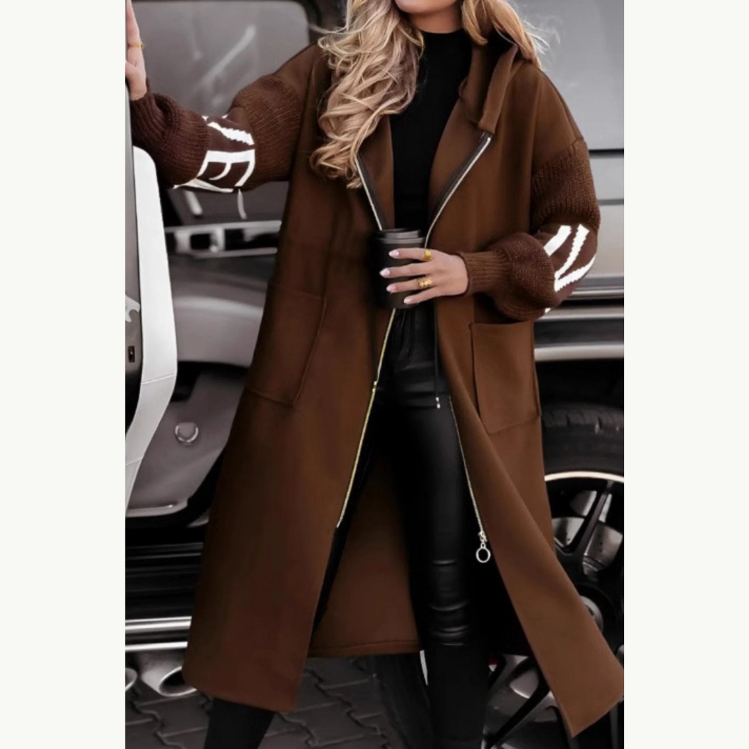 KARDANOVA™ - Chaqueta para Mujer con Mangas de Punto y Capucha