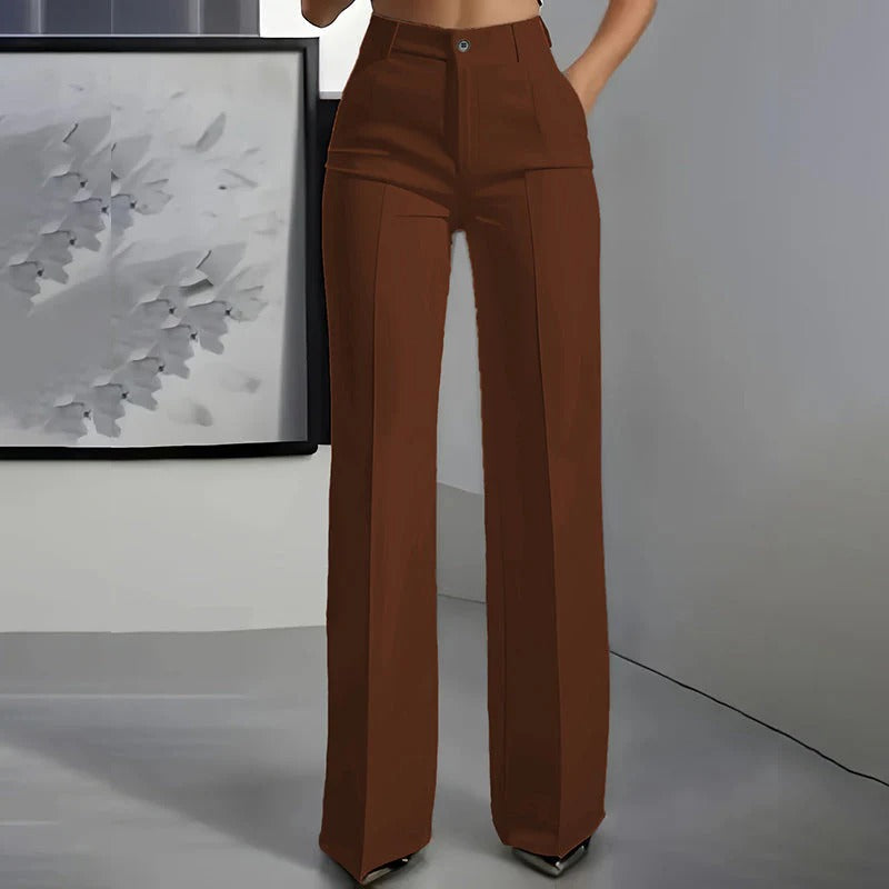 VERA™ | Pantalón clásico de cintura alta con tejido flexible