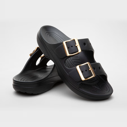 Northendshop Saturday Double Buckle Slides EVA Platform Sandals