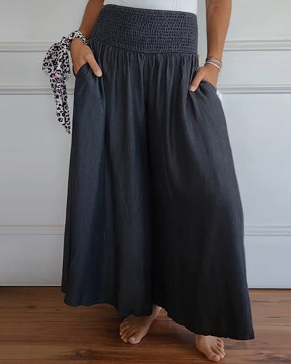 HILDA™ | Pantalones Flowy con Cintura Fruncida