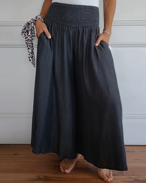 HILDA™ | Pantalones Flowy con Cintura Fruncida