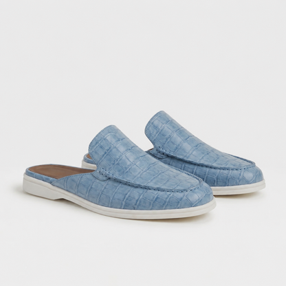 Mule piel de cocodrilo Azul | Edición Limitada