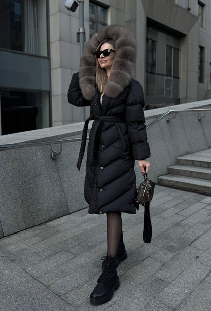 ARIA FROST™ | Elegante chaqueta con cuello de piel sintética