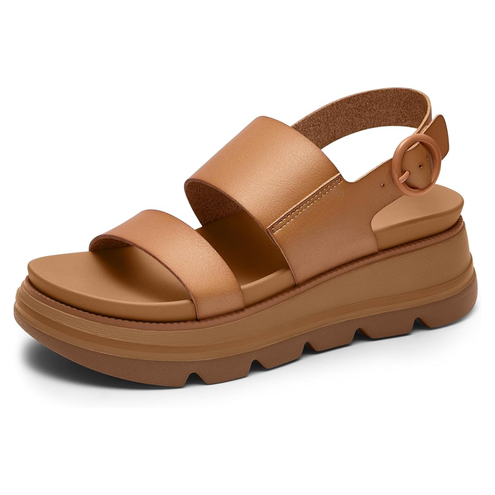 Northend Sandalias con Cuña y Plataforma Piel Suela Dentada