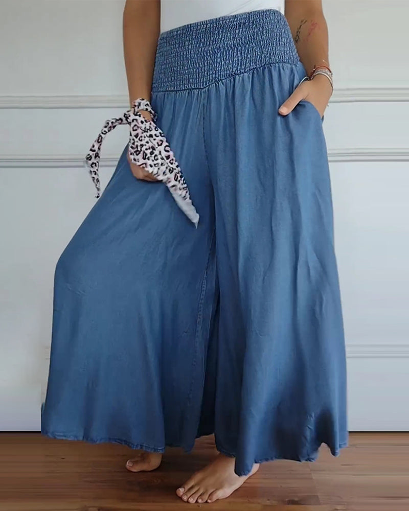 HILDA™ | Pantalones Flowy con Cintura Fruncida