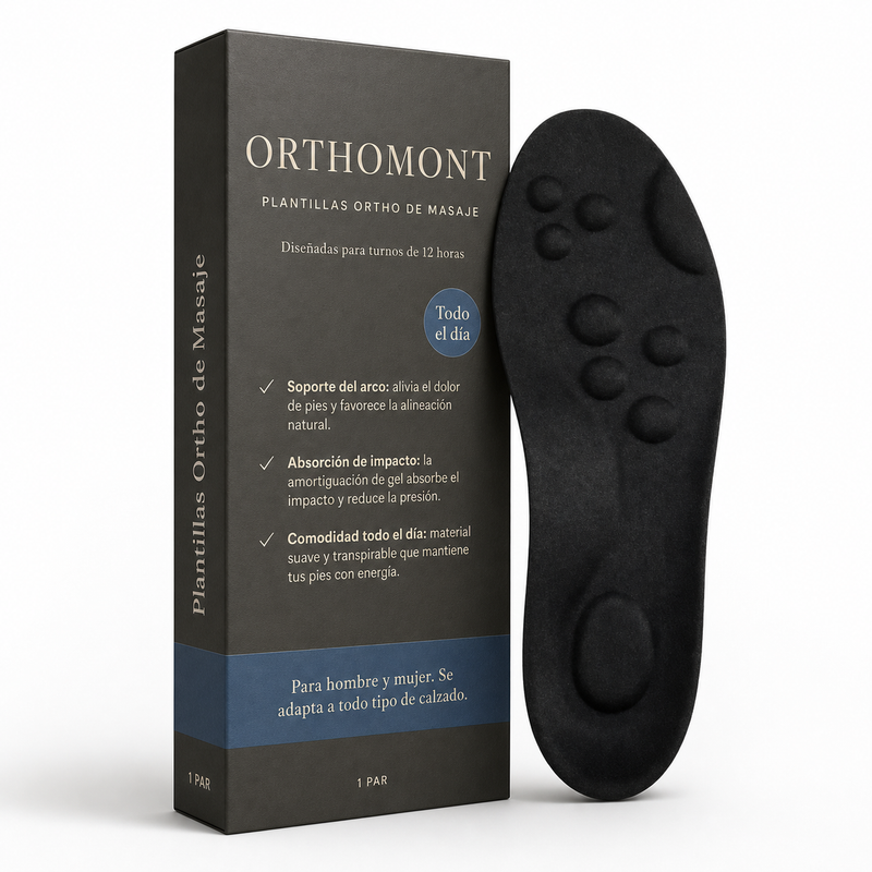 Plantillas de masaje Orthomont – Comodidad para turnos de 12 horas