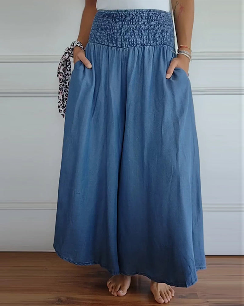 HILDA™ | Pantalones Flowy con Cintura Fruncida