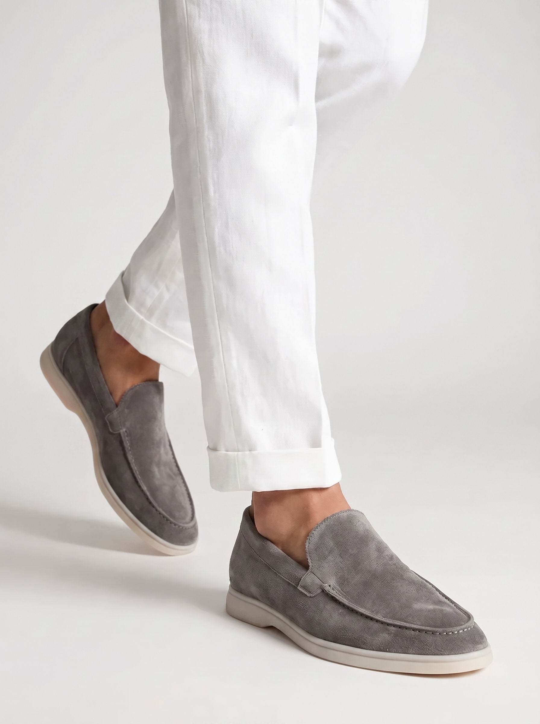 Amalfi Yacht Mocasines de Ante Gris