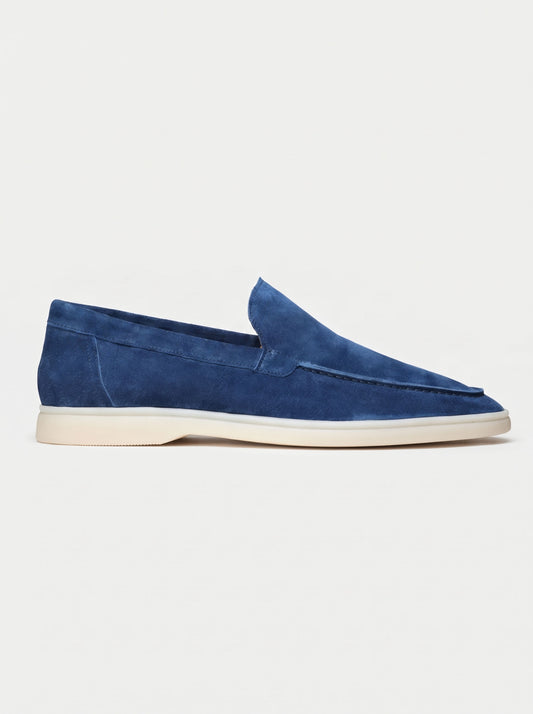 Amalfi Yacht Loafers Mocasines de Ante en Color Ultramar