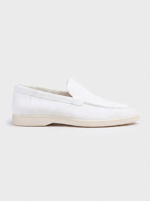 Amalfi Mocasines Náuticos White de Ante para Hombre