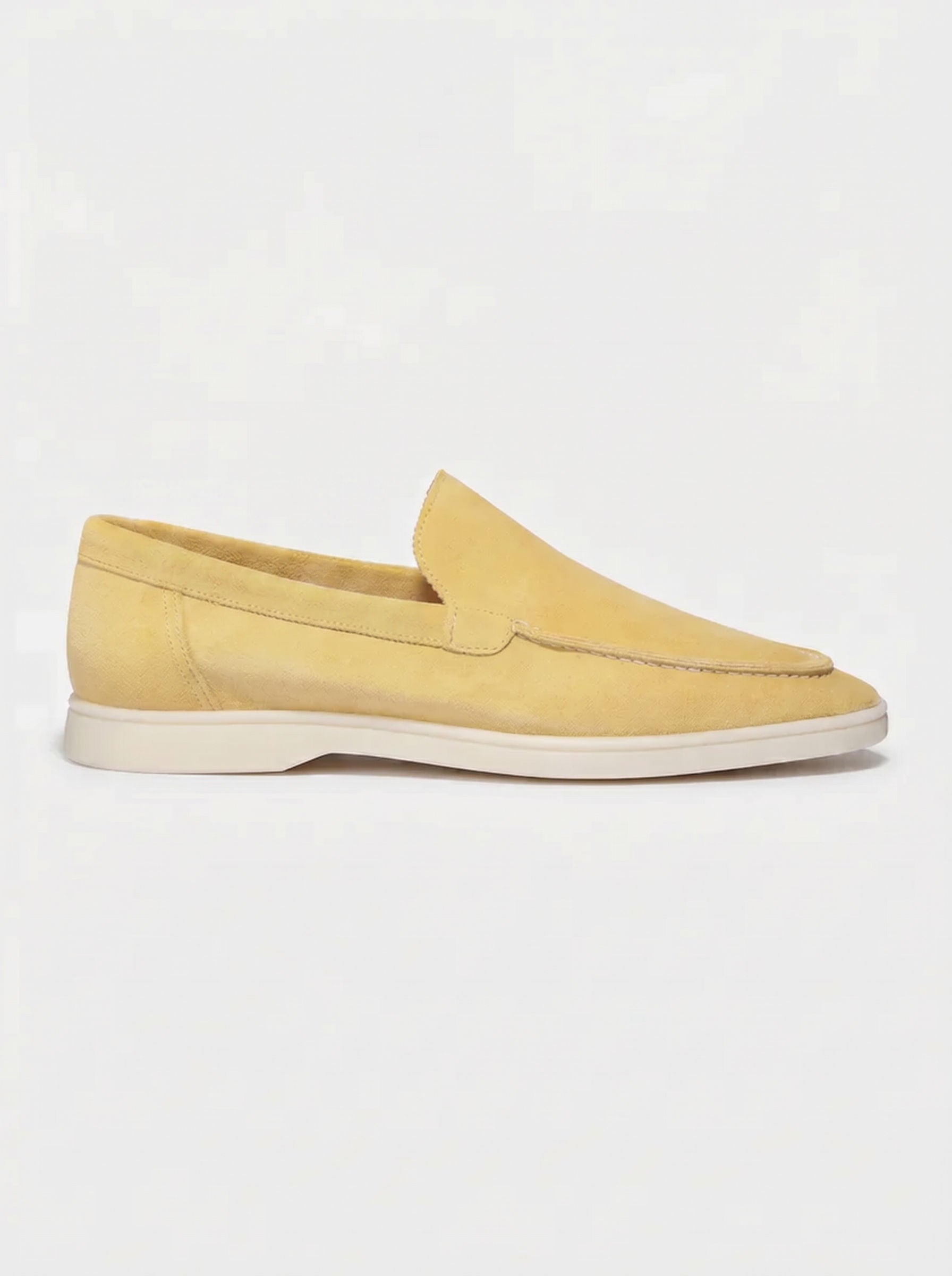 Amalfi Yacht Mocasines de Ante Suave para Hombre - Amarillo