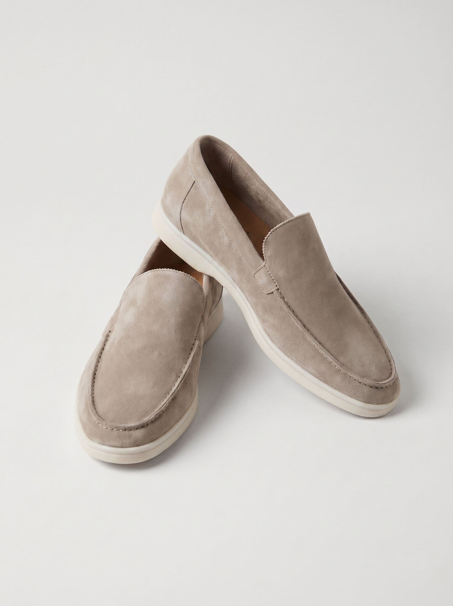 AMALFI Mocasines Yacht de Ante para Hombre en Gris Claro