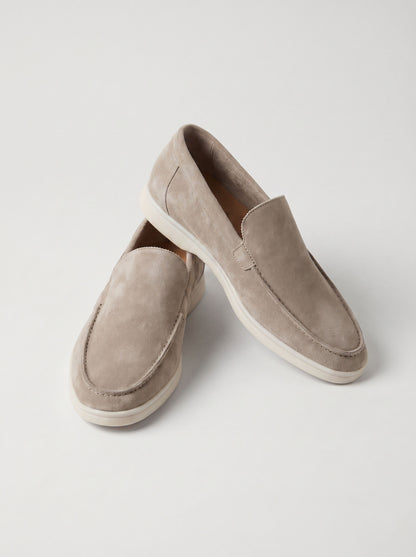 AMALFI Mocasines Yacht de Ante para Hombre en Gris Claro