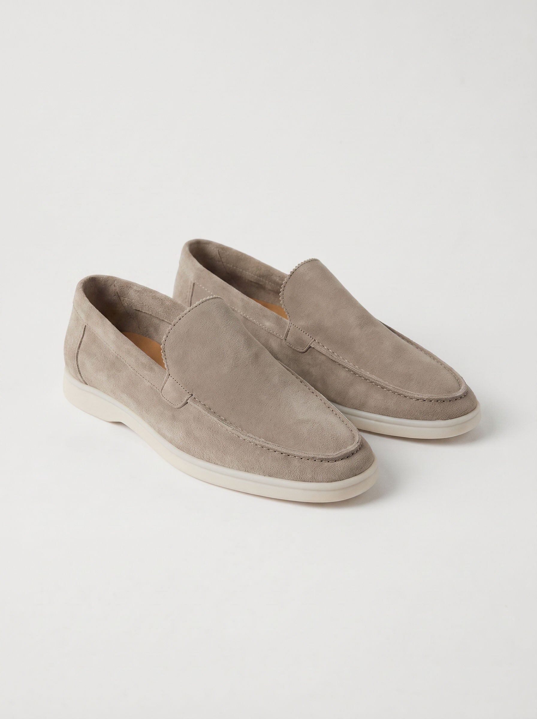 AMALFI Mocasines Yacht de Ante para Hombre en Gris Claro