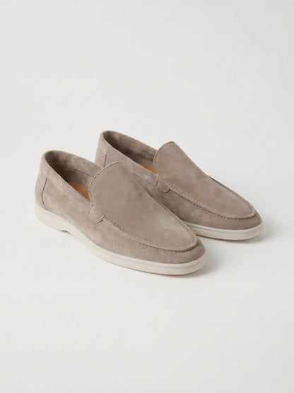 AMALFI Mocasines Yacht de Ante para Hombre en Gris Claro