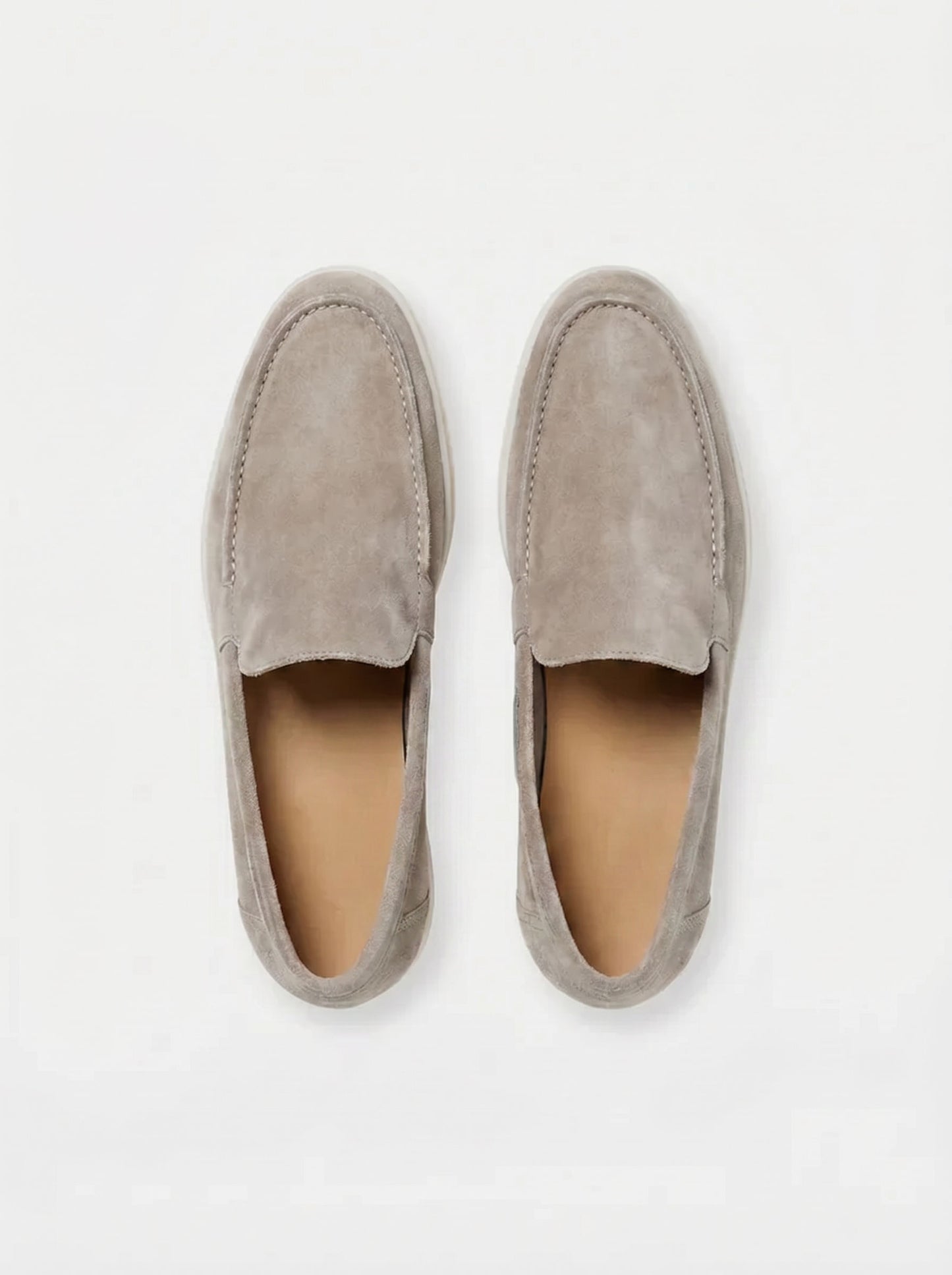 AMALFI Mocasines Yacht de Ante para Hombre en Gris Claro