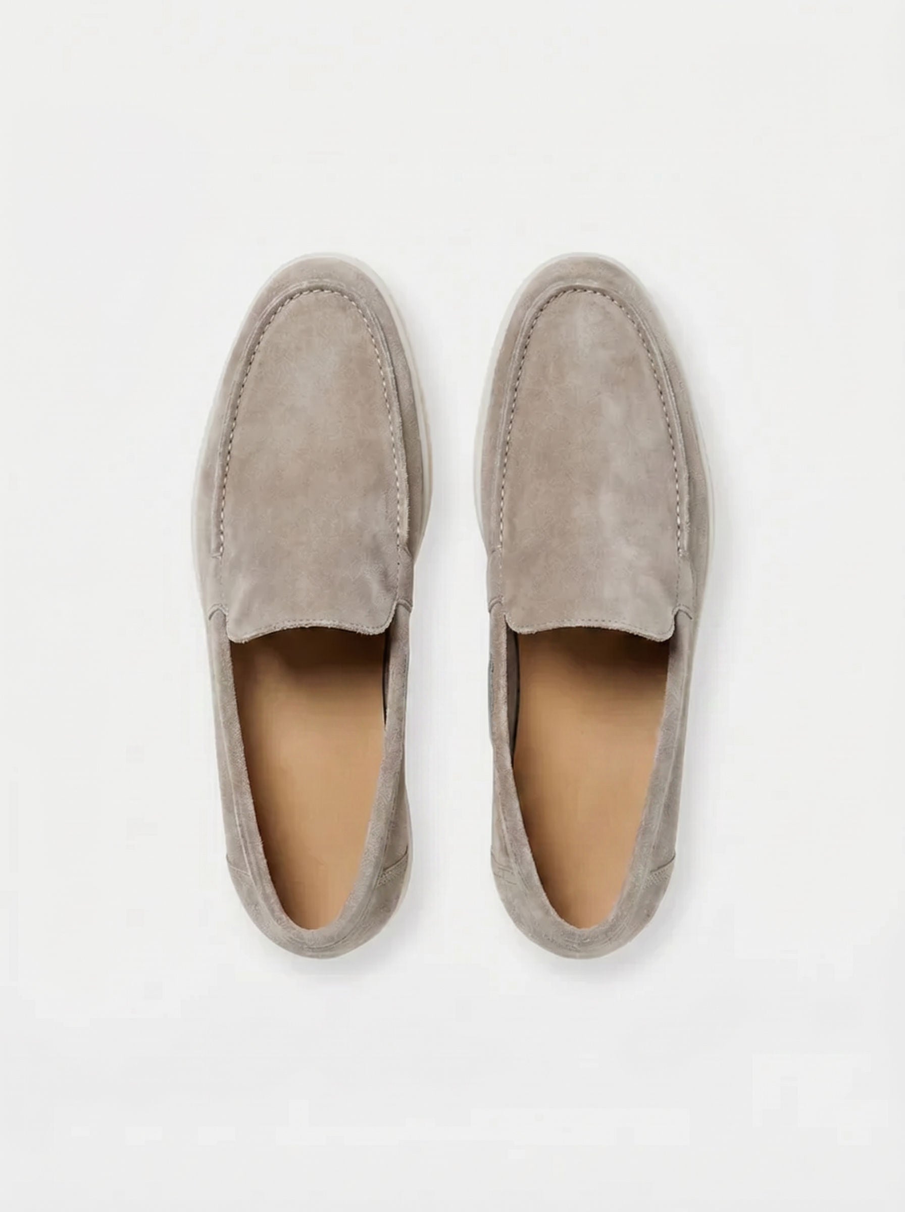 AMALFI Mocasines Yacht de Ante para Hombre en Gris Claro
