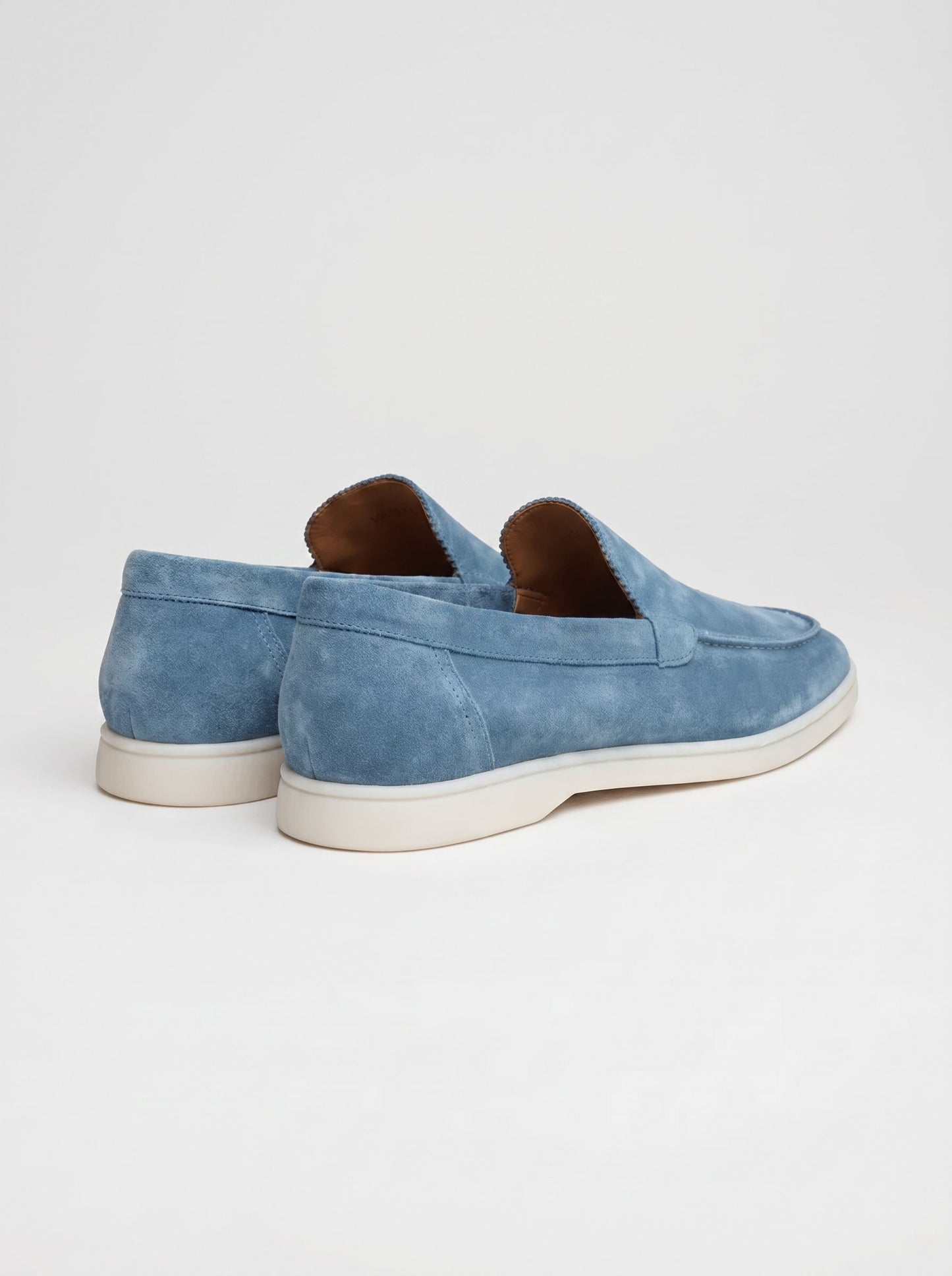 AMALFI Talisman Yacht Loafers in Sapphire Blue Suede Leather