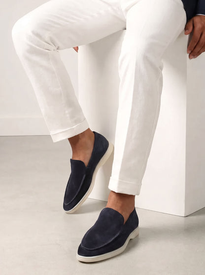 Amalfi Yacht Mocasines de Ante Premium en Verde Salvia