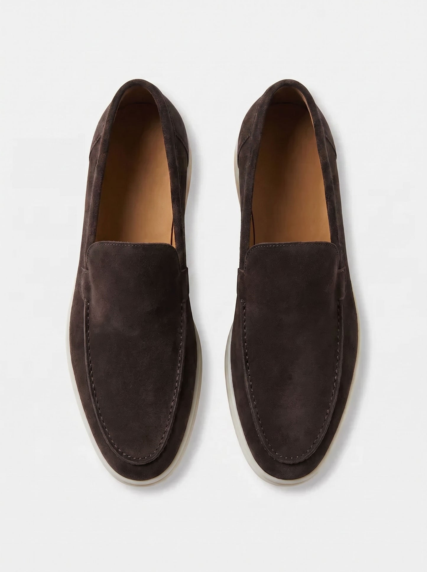 AMALFI Mocasines Náuticos Talisman de Ante Premium, Gris Cálido