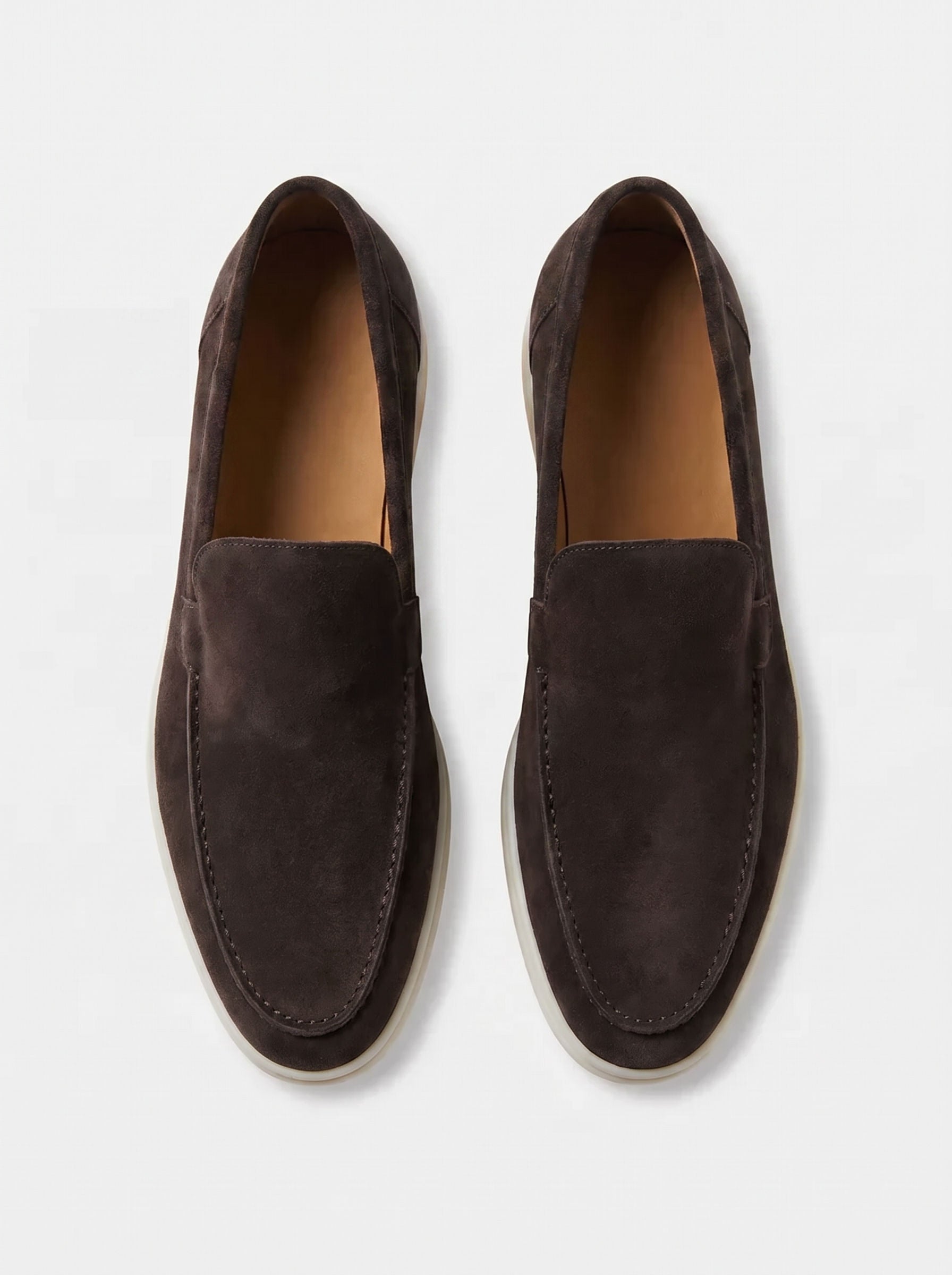AMALFI Mocasines Náuticos Talisman de Ante Premium, Gris Cálido