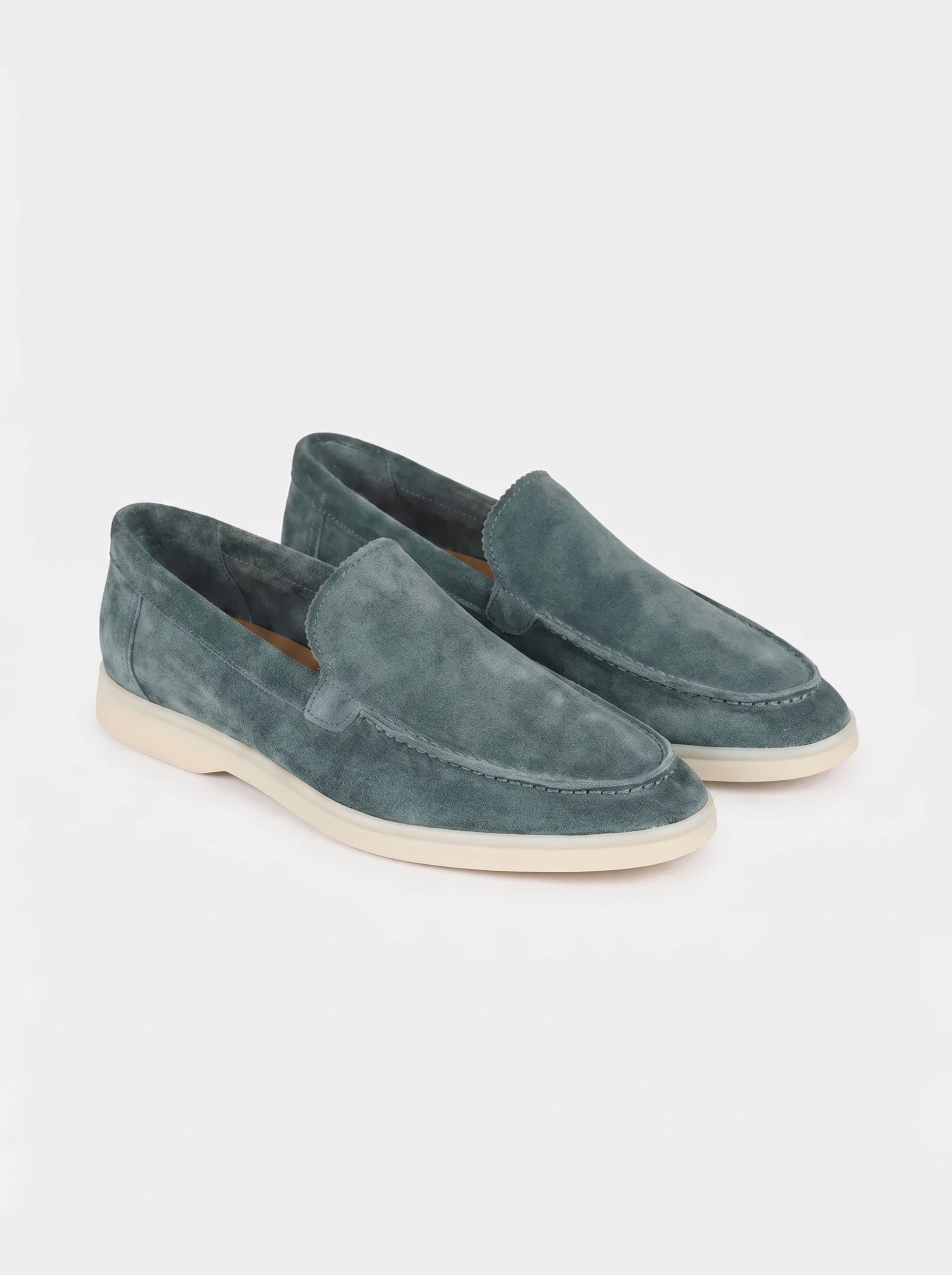 Mocasines Náuticos Amalfi Talisman de Ante en Verde Salvia