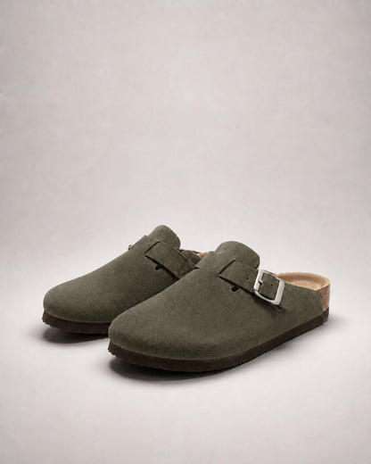 Clog Studios Zuecos de Ante con Plantilla Suave Premium
