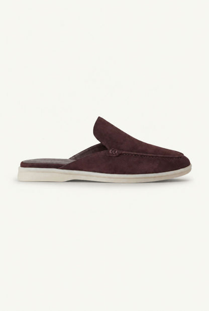The Aurea Yacht Mule Suede Loafers Coffee