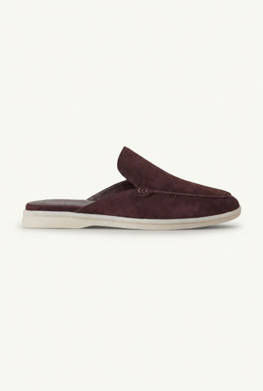 The Aurea Yacht Mule Suede Loafers Coffee