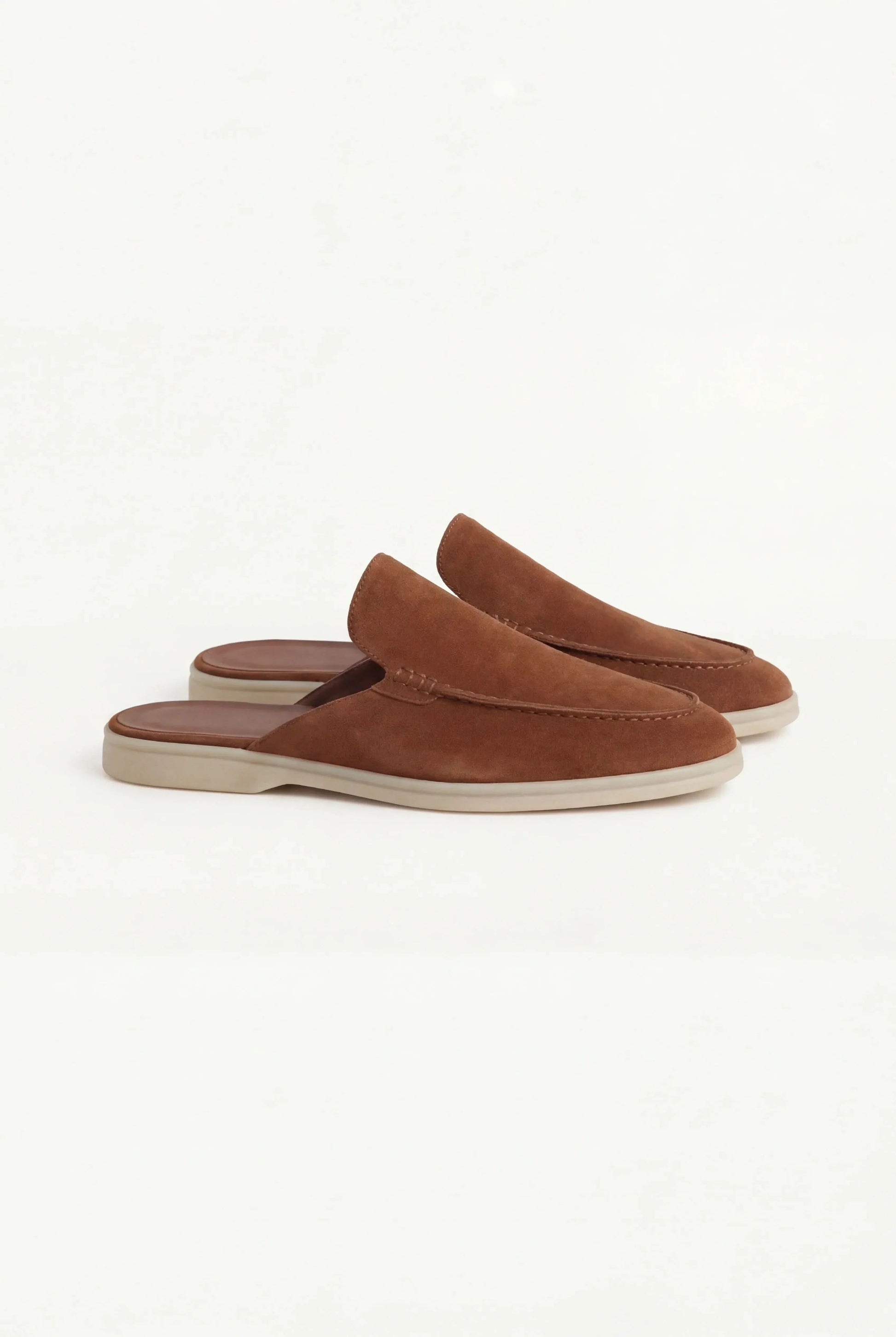 THE AUREA Yacht Mules Suede Maroon
