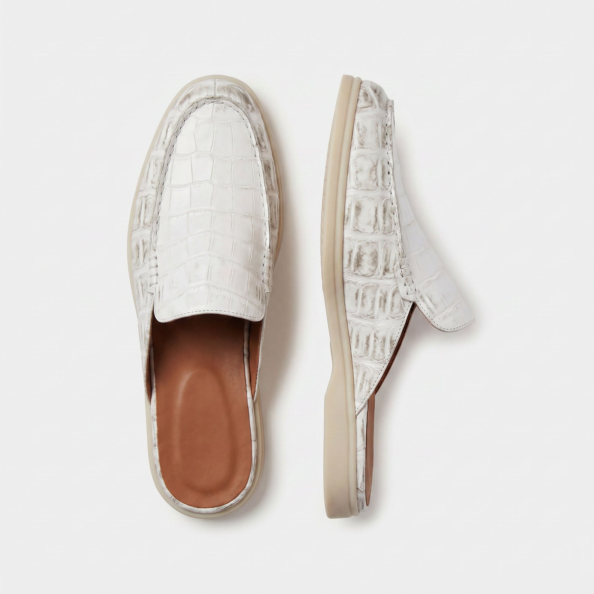The Aurea Visconti Yacht Mules con Grabado de Cocodrilo