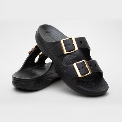 Northendshop Saturday Double Buckle Slides EVA Platform Sandals