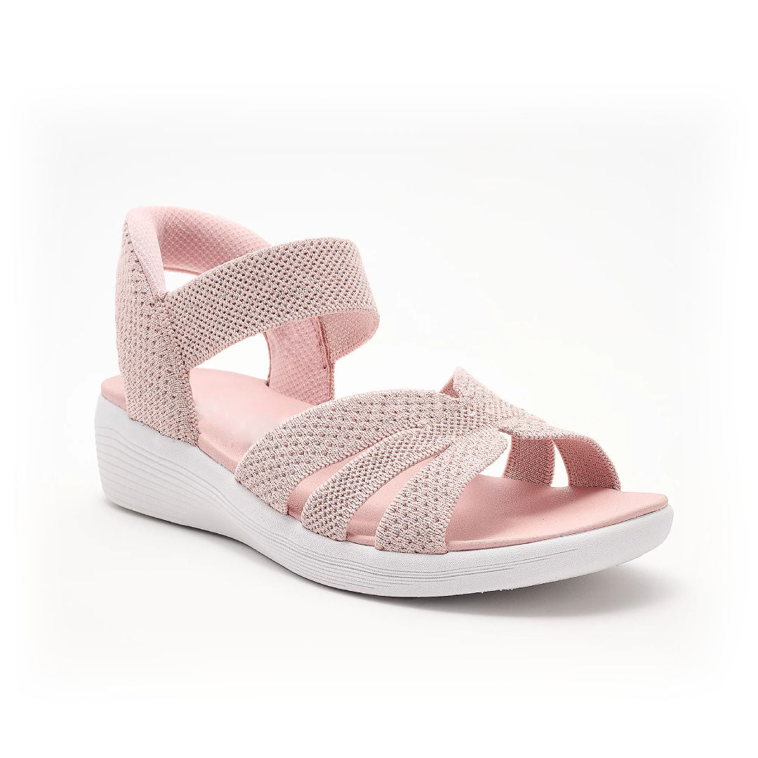Northend Sequin Knit Women's Wedge Sandals Open-Toe Stretch Comfort