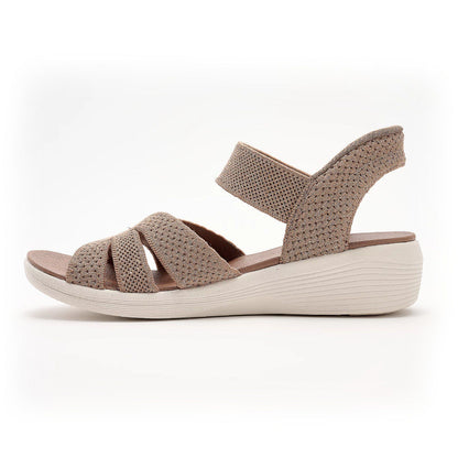 Northend Sequin Knit Women's Wedge Sandals Open-Toe Stretch Comfort