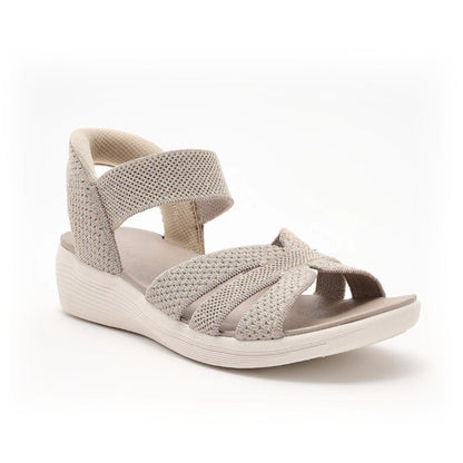 Northend Sequin Knit Women's Wedge Sandals Open-Toe Stretch Comfort