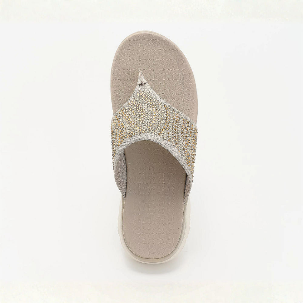 Northend Stella Sandalias de Tanga de Punto Cristal Cómodas Mujer