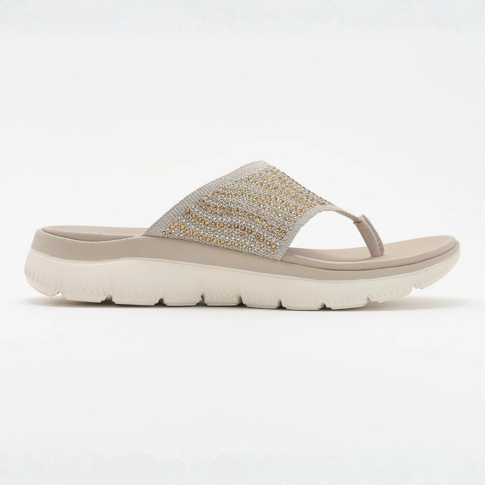Northend Stella Sandalias de Tanga de Punto Cristal Cómodas Mujer