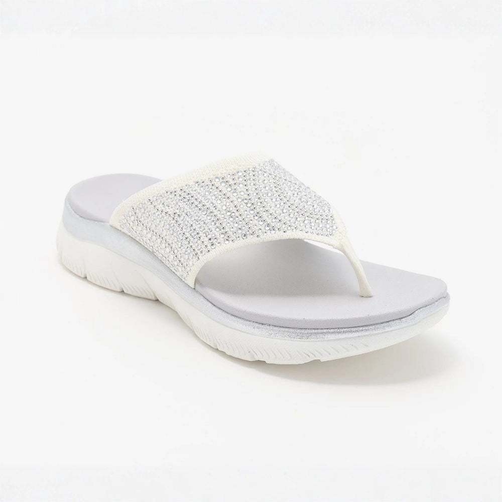 Northend Stella Sandalias de Tanga de Punto Cristal Cómodas Mujer