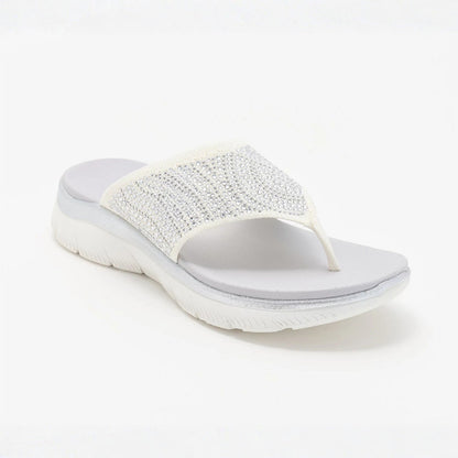 Northend Stella Sandalias de Tanga de Punto Cristal Cómodas Mujer