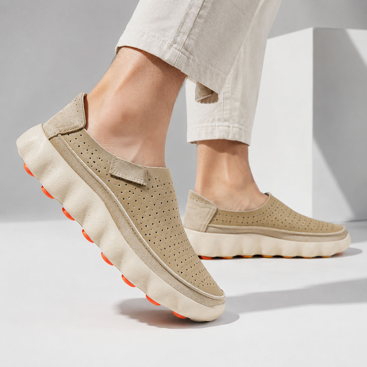Maison Mayne Fennaro Mocasines Pod, Calzado Transpirable con Suela de Tracción