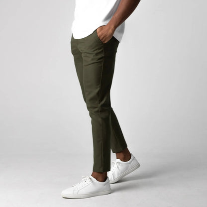 pj Chino Elástico Premium Pantalón Algodón Entallado