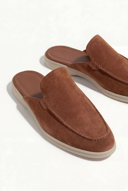 Max Clara Yacht Mules de Ante Burdeos Suaves y Elegantes