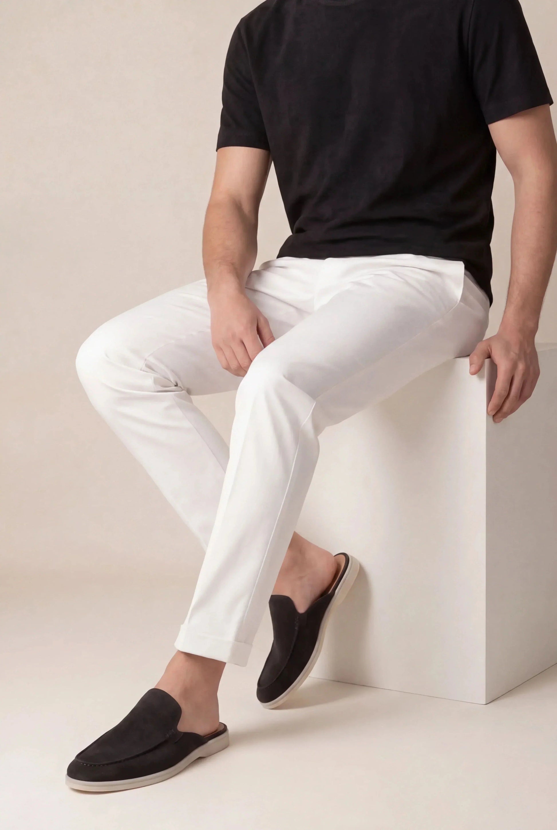 Max Clara Yacht Mule Slip-on de Ante Negro
