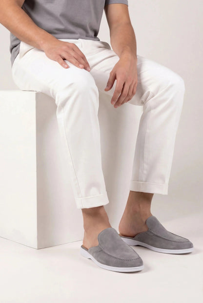 Max Clara Yacht Mules de Ante Gris