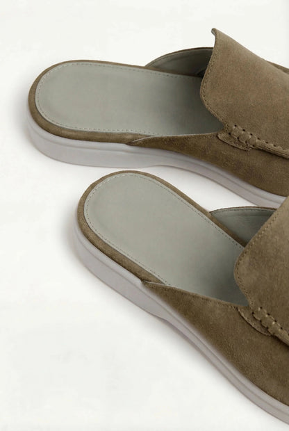 Max Clara Yacht Mules de Ante Oliva para Mujer