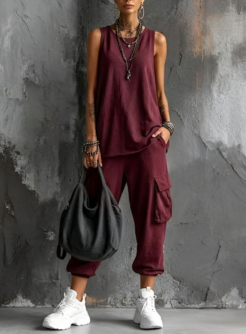 Bellmira Moda Zenara Conjunto Casual Urban Chic 2 Piezas