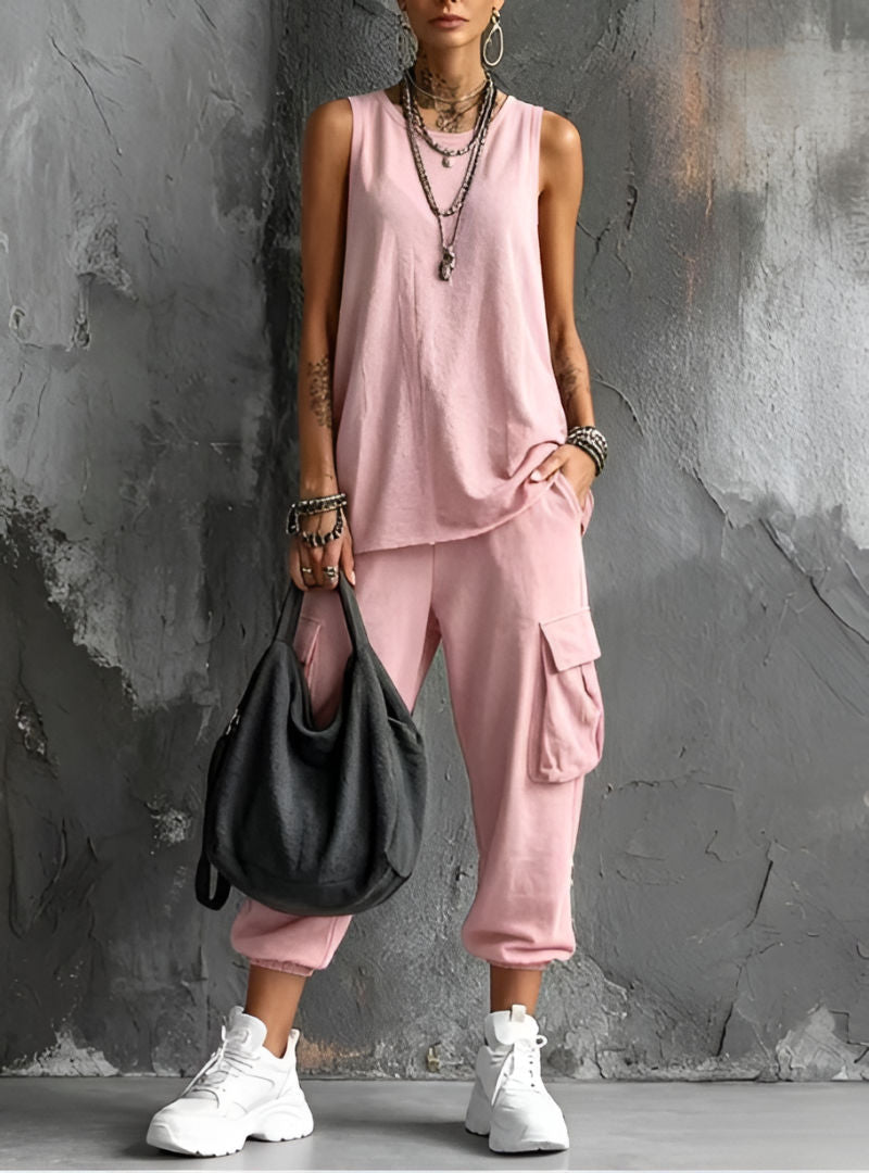 Bellmira Moda Zenara Conjunto Casual Urban Chic 2 Piezas