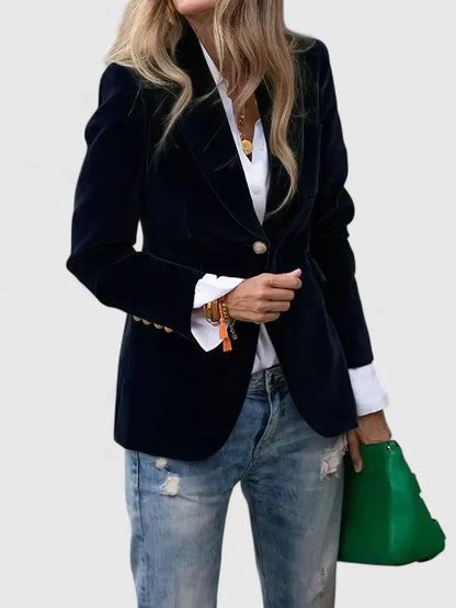 BIANCA™ | Blazer premium de terciopelo
