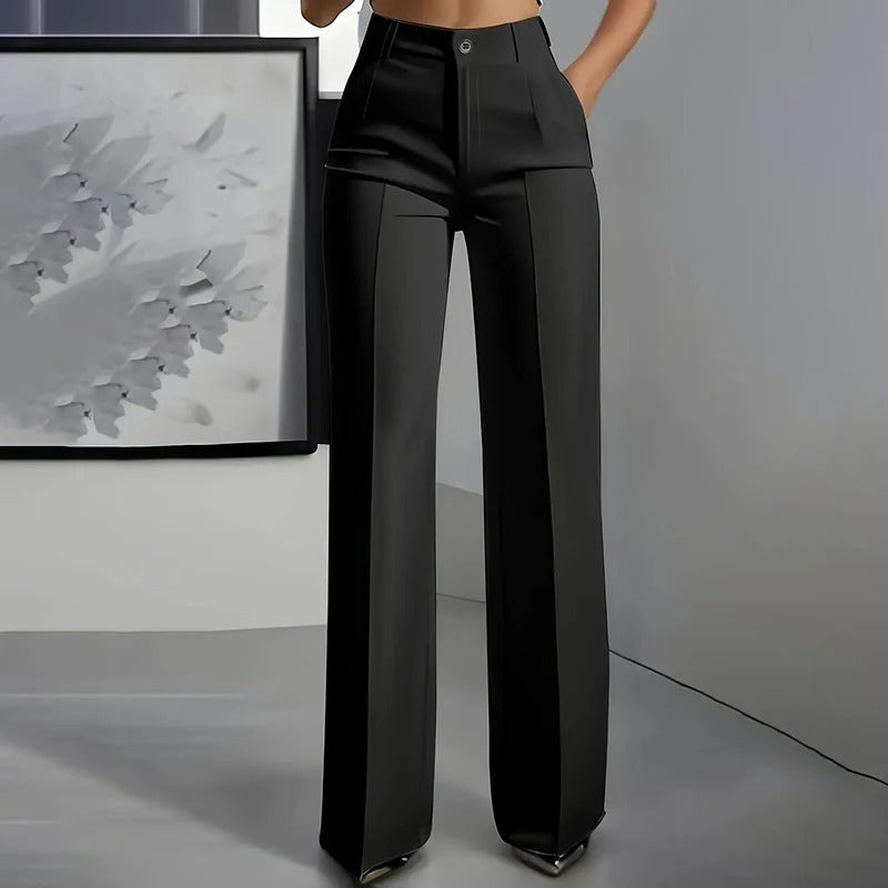 VERA™ | Pantalón clásico de cintura alta con tejido flexible