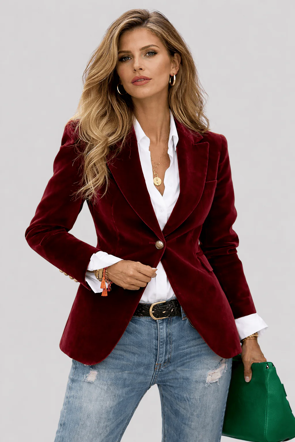 BIANCA™ | Blazer premium de terciopelo